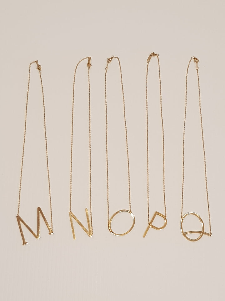 Gold Initial Letter Necklace | Mabel and Woods | Women's Fashion
