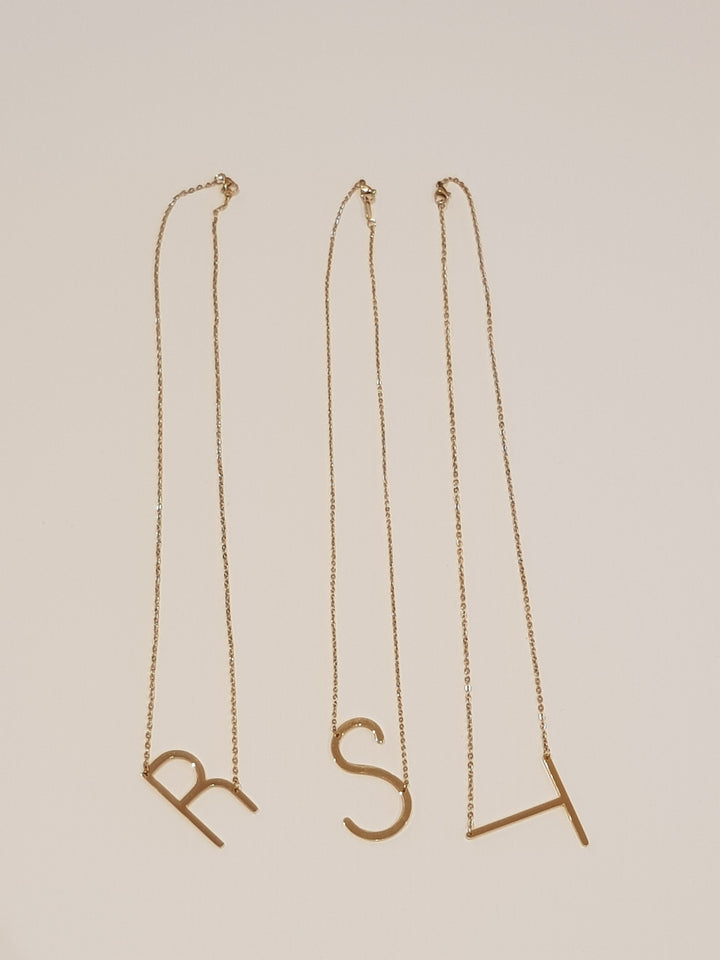 Gold Initial Letter Necklace | Mabel and Woods | Women's Fashion