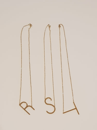 Gold Initial Letter Necklace | Mabel and Woods | Women's Fashion
