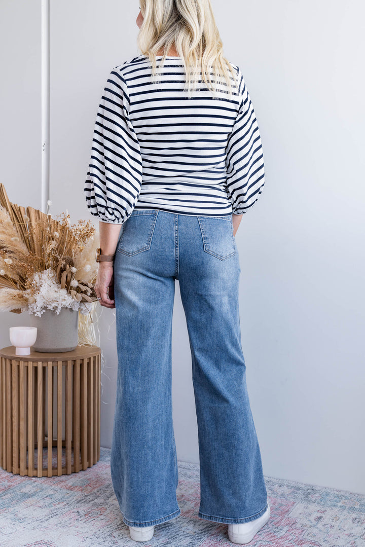Billie Wide Leg Jean - Blue