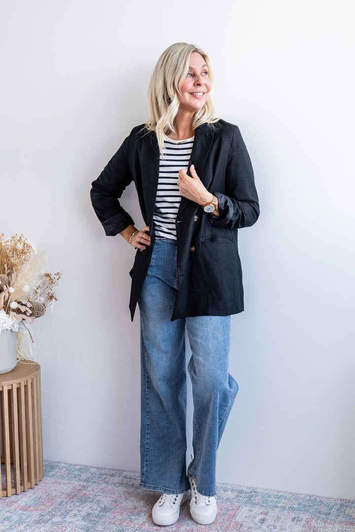 Billie Wide Leg Jean - Blue