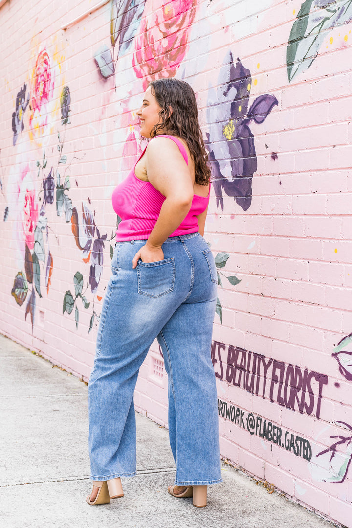 Billie Wide Leg Jean - Blue
