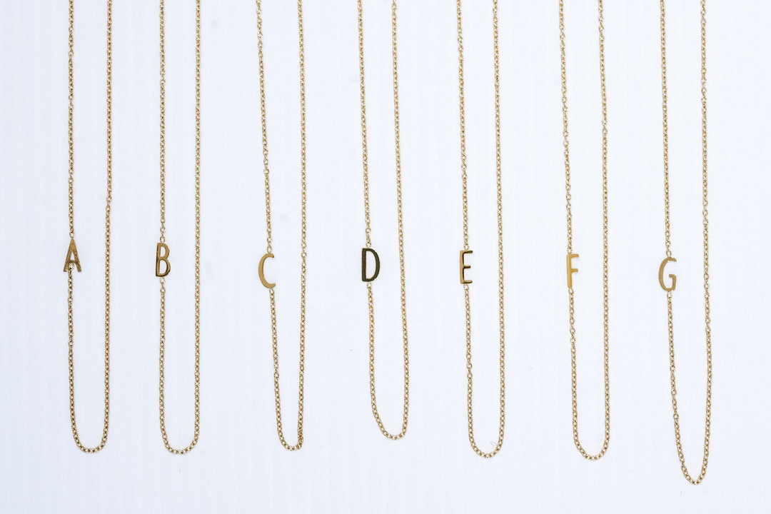 Mini Gold Initial Necklace | Mabel and Woods | Women's Fashion