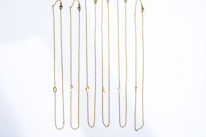 Mini Gold Initial Necklace | Mabel and Woods | Women's Fashion