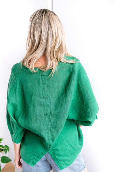 Phoenix Linen Shirt - Green