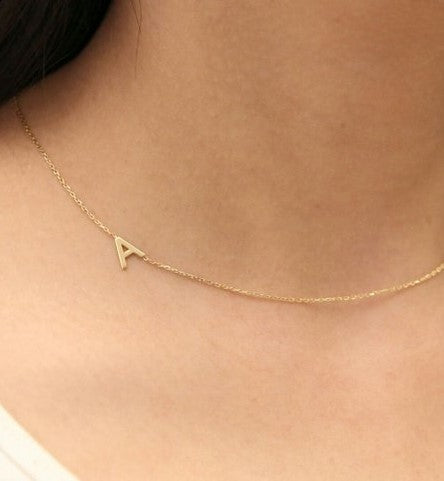 Mini Gold Initial Necklace | Mabel and Woods | Women's Fashion