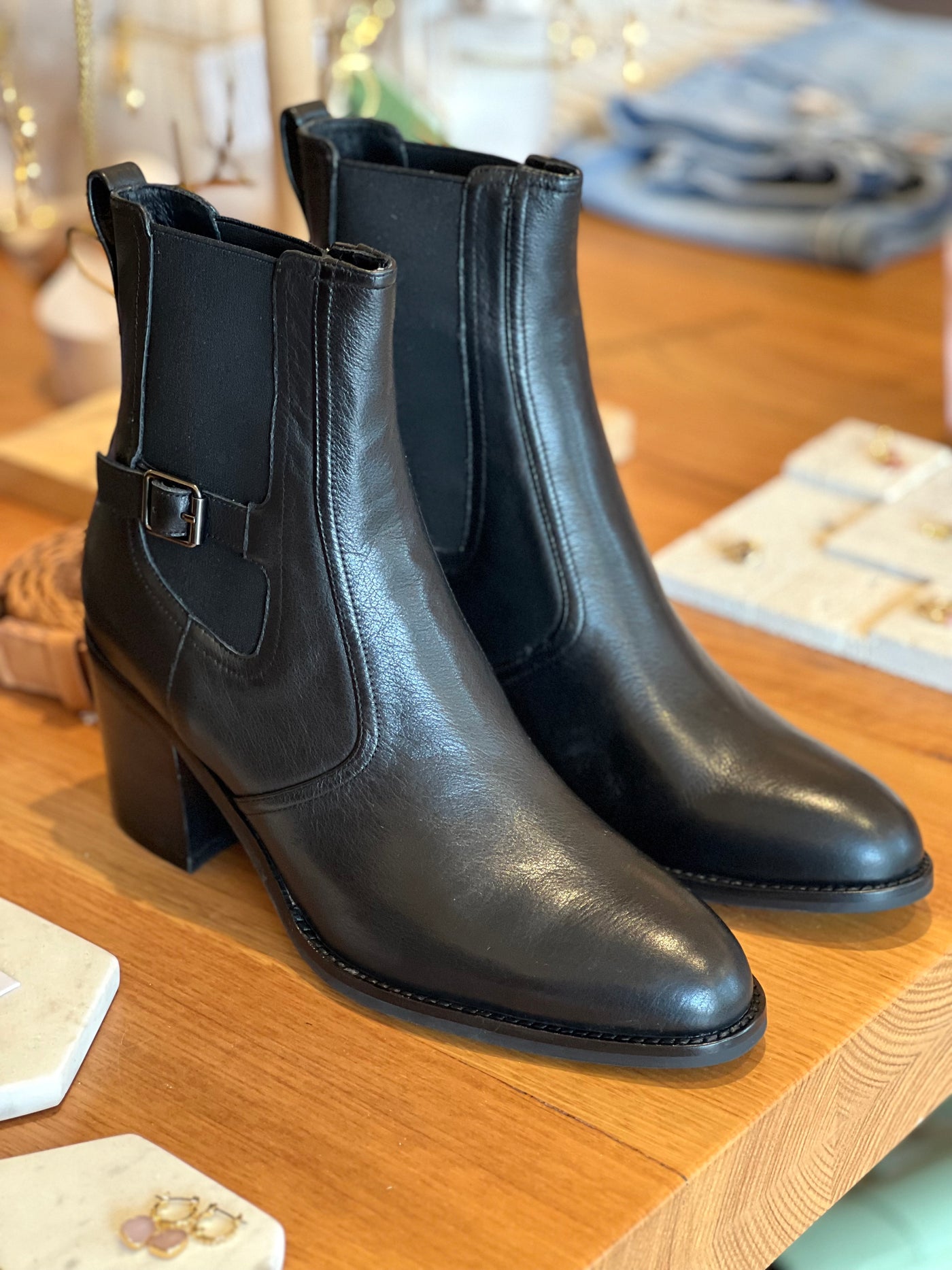 Cloey Leather Boot - Black