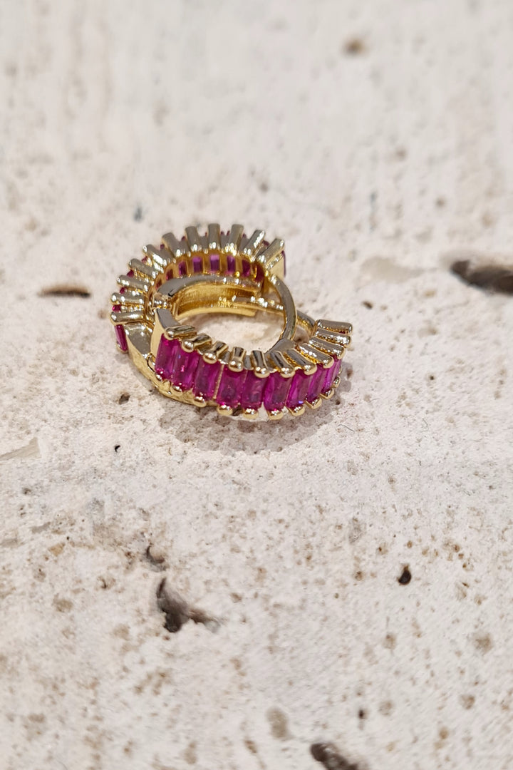 Huggie Stone Earrings - Various