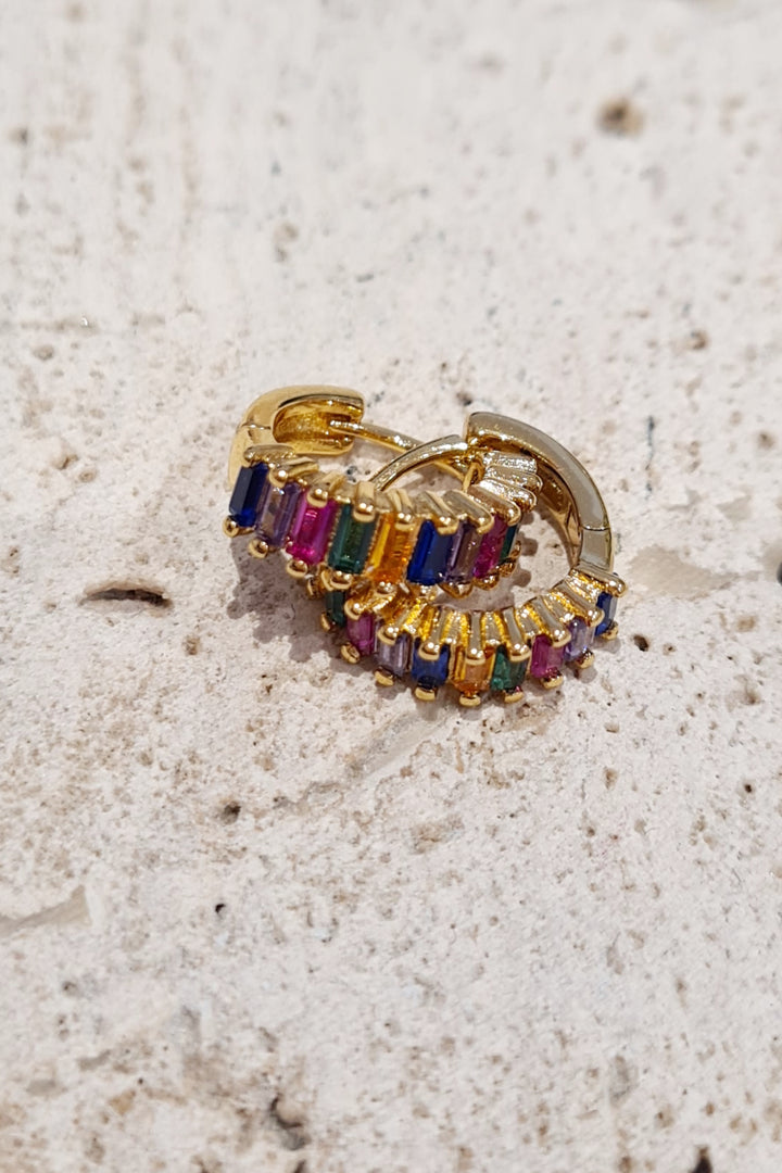Huggie Stone Earrings - Various