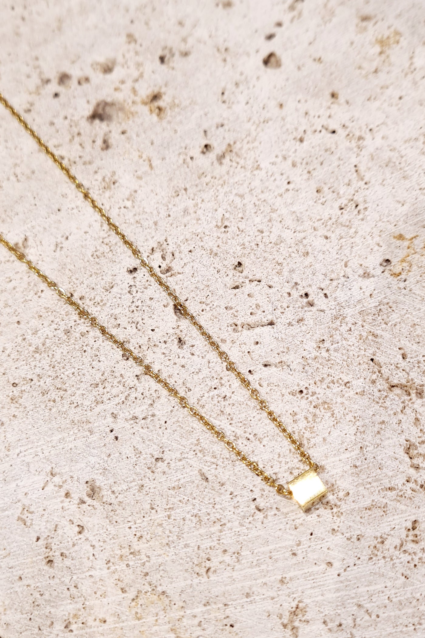 Gold Cube Necklace