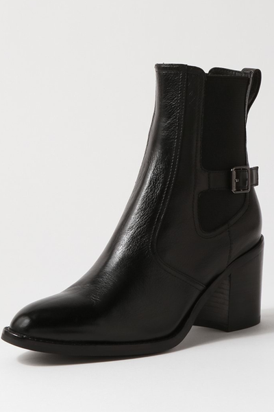 Cloey Leather Boot - Black