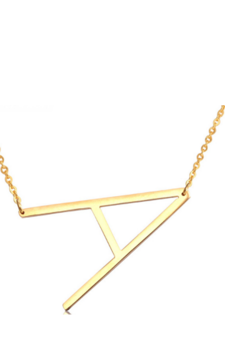 Gold Initial Letter Necklace | Mabel and Woods | Women's Fashion